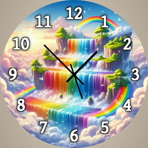 Multicolour_Rainbow_Mdf_Wooden_Wall_Clock_Without_Glass_(25.4_Cm_X_25.4_Cm_X_1.5_Cm)_Modern_Look_Clock_Dc_Quality