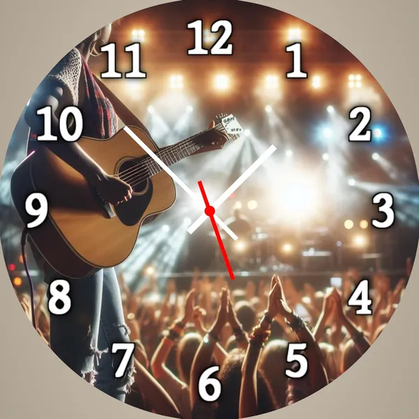 Multicolour_Guitar_Mdf_Wooden_Wall_Clock_Without_Glass_(25.4_Cm_X_25.4_Cm_X_1.5_Cm)_Modern_Look_Clock_Dc_Quality