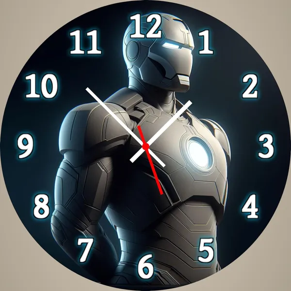 Multicolour_Iron_Man_Mdf_Wooden_Wall_Clock_Without_Glass_(25.4_Cm_X_25.4_Cm_X_1.5_Cm)_Modern_Look_Clock_Dc_Quality