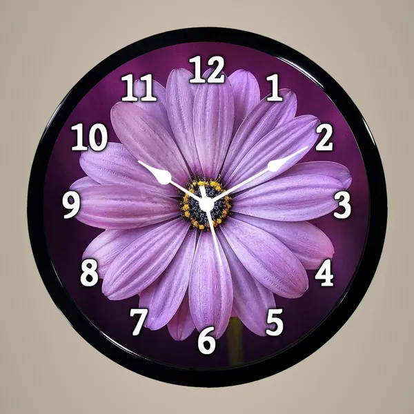 Multicolour_Purple_New_Flowers_Ji_Abs_Plastic_Wall_Clock_Diwali_Gifts_With_Glass_In_Front