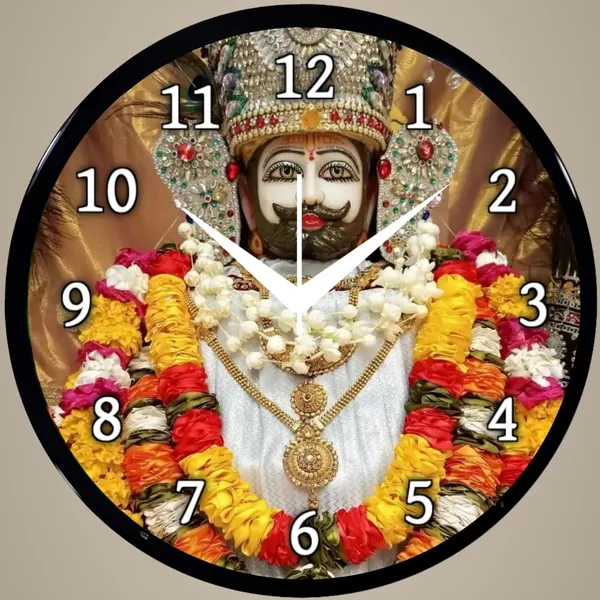 Multicolour_Round_Wall_Clock_28_X_28_X_6_Cm,_Abs_Plastic_Frame_With_Glass_Front_Modern_Decorative_Clock_For_Home,_Office,_Living_Room_(Khatu_Shyam)