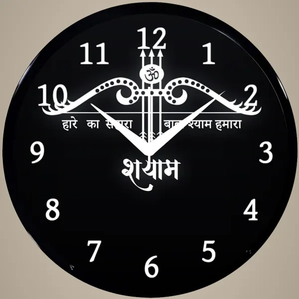 Multicolour_Round_Wall_Clock_28_X_28_X_6_Cm,_Abs_Plastic_Frame_With_Glass_Front_Modern_Decorative_Clock_For_Home,_Office,_Living_Room_(Khatu_Shyam_Ji)