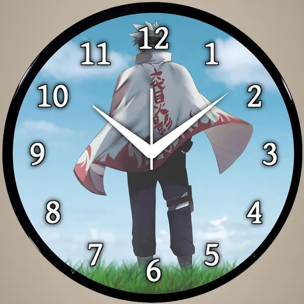 Multicolour_Round_Wall_Clock_Anime_26_X_26_X_6_Cm,_Abs_Plastic_Frame_With_Glass_Front_Modern_Decorative_Clock_For_Home,_Office,_Living_Room