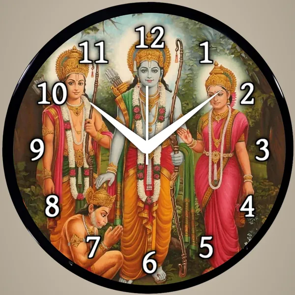 Multicolour_Shri_Ram_Darbar_Wall_Clock_Round_Analog_Clock_|_Abs_Plastic_Frame_With_Glass_Front_|_Modern_Decorative_Wall_Clock_For_Home,_Living_Room,_Bedroom_&_Office