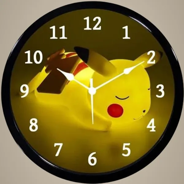 Multicolour_Cartoon_Wall_Clock_28_X_28_X_6_Cm_-_Cute_Design_Round_Clock_For_Kids_Room,_Bedroom_&_Home_Decor