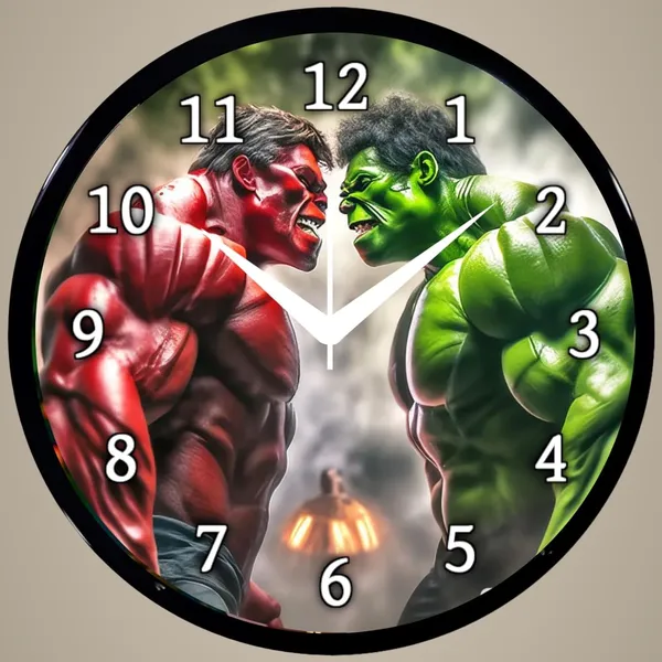 Multicolour_Round_Wall_Clock_28_X_28_X_6_Cm_|_Superhero_Hulk_Themed_Analog_Decorative_Clock_|_Modern_Wall_Decor_For_Home,_Kids_Room,_Bedroom,_Living_Room_&_Office