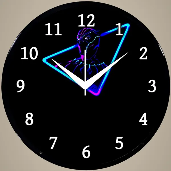 Multicolour_Black_Panther_Theme_Wall_Clock_For_Home_&_Office_|_Stylish_Decorative_Analog_Clock_(26_X_26_X_6_Cm)