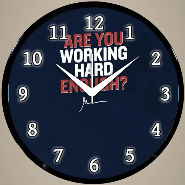 Multicolour_Motivational_Quote_Wall_Clock_Are_You_Working_Hard_Enough?_Round_Analog_Clock_For_Home_&_Office_Decor_(26_X_26_X_6_Cm)
