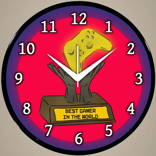 Multicolour_Gaming_Theme_Wall_Clock_Best_Gamer_In_The_World_Round_Analog_Clock_For_Bedroom,_Living_Room_&_Game_Zone_Decor_(26_X_26_X_6_Cm)