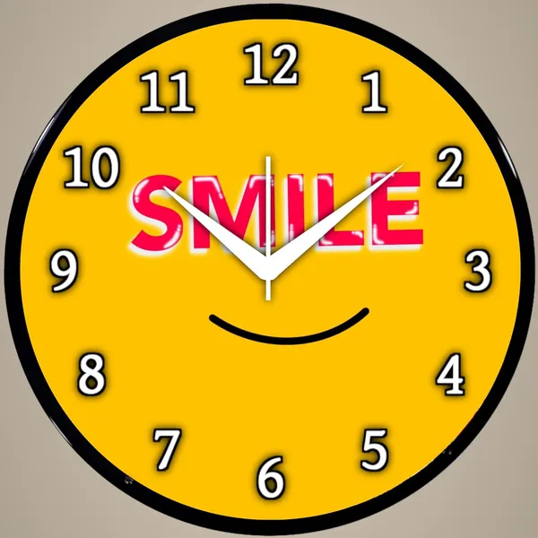 Multicolour_Motivational_Quote_Wall_Clock_Smile_Round_Analog_Clock_For_Home,_Office_&_Kids_Room_Decor_(26_X_26_X_6_Cm)
