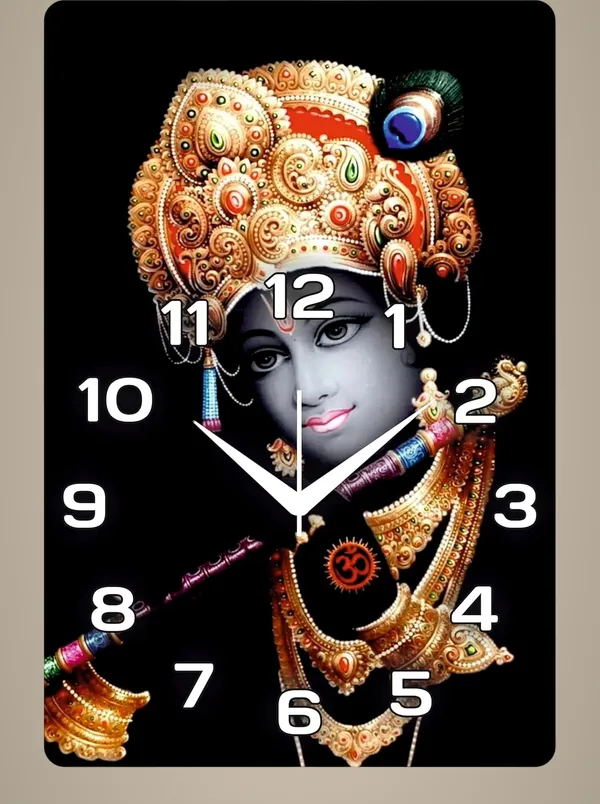 Multicolour_Krishna_Design_Mdf_Wooden_Wall_Clock_|_12_X_18_Inch_Premium_Religious_Decor_For_Home,_Pooja_Room_&_Gift