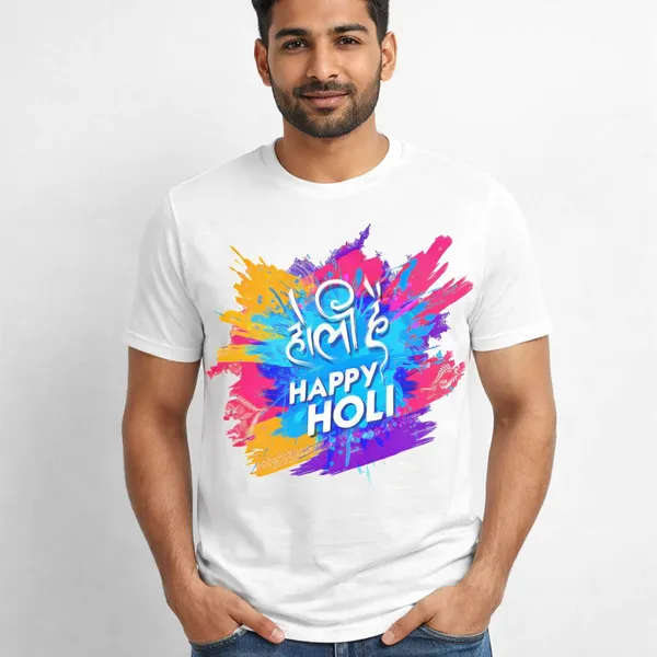 Babawill_Happy_Holi_Unisex_T-Shirt_Colorful_Festival_Wear
