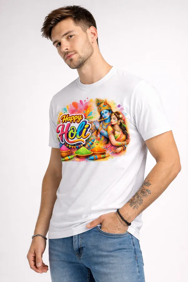 Happy_Holi_T-Shirt_with_Krishna_Radha_Design