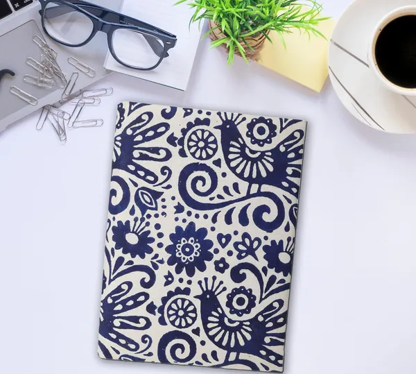 Blue_Hand_Block_Printed_Cotton_File_Folder