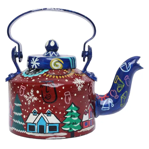 Indha_Craft_Hand-Painted_Aluminium_Kettle_�_Christmas_Theme_|_Decorative_Serving_Kettle_for_Festive_D�cor_|_Multicolour_1_Litre_Capacity