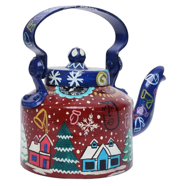 Indha_Craft_Hand-Painted_Aluminium_Kettle_�_Christmas_Theme_|_Decorative_Serving_Kettle_for_Festive_D�cor_|_Multicolour_1_Litre_Capacity