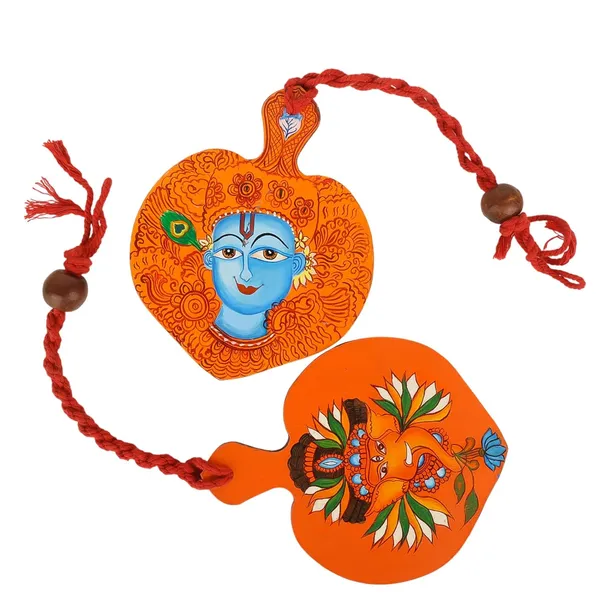 Indha_Hand-Painted_Wall_D�cor_Set_|_Krishna_and_Ganesha_Wooden_Hanging_with_Silk-Braided_Cord_|_Handmade_Home_D�cor_and_Gift_Item_|_Made_in_India