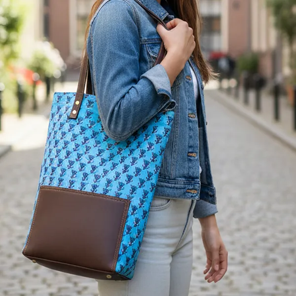 Indha_Printed_Canvas_Tote_Bag_for_Women_|_Blue_Motif_Hand_Block_Print_with_Brown_Vegan_Leather_Patch_|_Lightweight_Everyday_Shoulder_Bag_for_Office,_College_&_Shopping