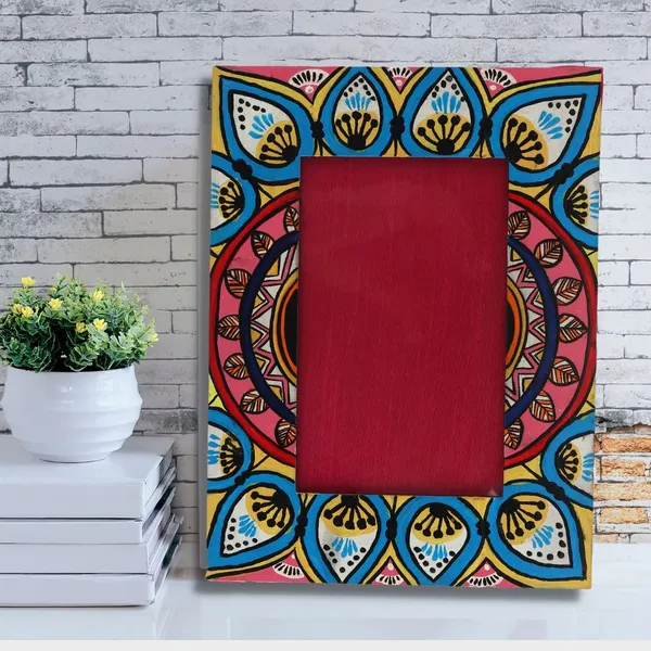 INDHA_Handpainted_Wooden_Photo_Frame_For_Table_Decoration_|_Aesthetic_Stand_Photo_Frames_for_Table_Top_Decor_|_Photo_Frame_For_Corporate_&_Birthday_Gift