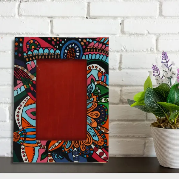 INDHA_Handpainted_Wooden_Photo_Frame_For_Table_Decoration_|_Aesthetic_Stand_Photo_Frames_for_Table_Top_Decor_|_Photo_Frame_For_Corporate_&_Birthday_Gift