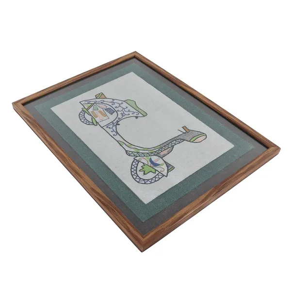 Multicolour_Hand_Embroidered_Scooter_Motif_Wall_Decor