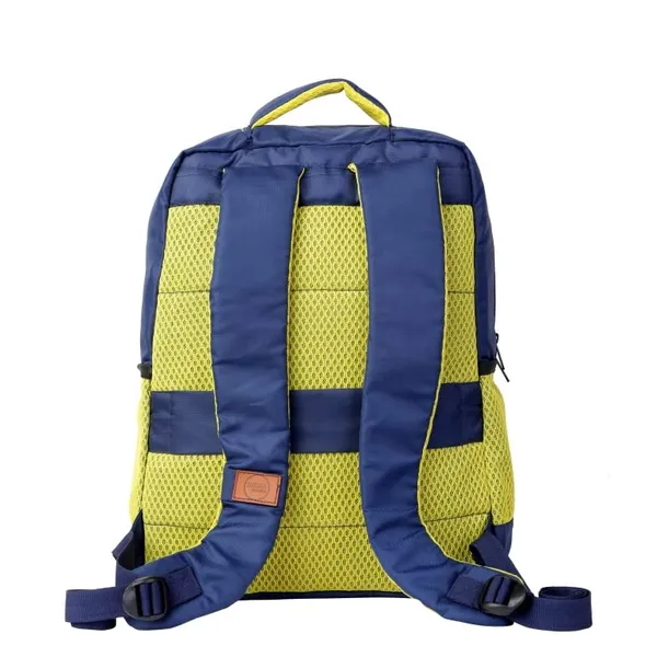 INDHA_17_Inch_Laptop_Backpack_|_18L_Waterproof_Tetron_Fabric_Travel,_Office_&_School_Bag_|_Multi-Pocket_Backpack_for_Men_&_Women_|_Handmade_by_Rural_Artisans_(Blue_&_Green)