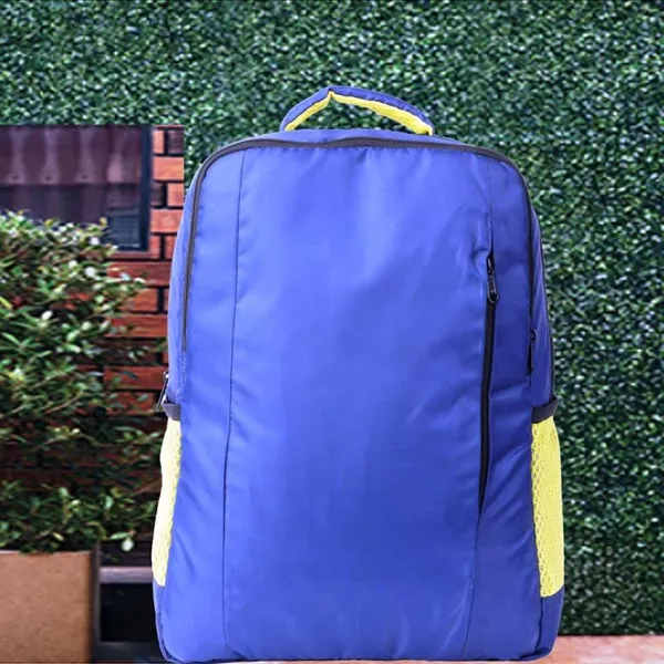 INDHA_17_Inch_Laptop_Backpack_|_18L_Waterproof_Tetron_Fabric_Travel,_Office_&_School_Bag_|_Multi-Pocket_Backpack_for_Men_&_Women_|_Handmade_by_Rural_Artisans_(Blue_&_Green)