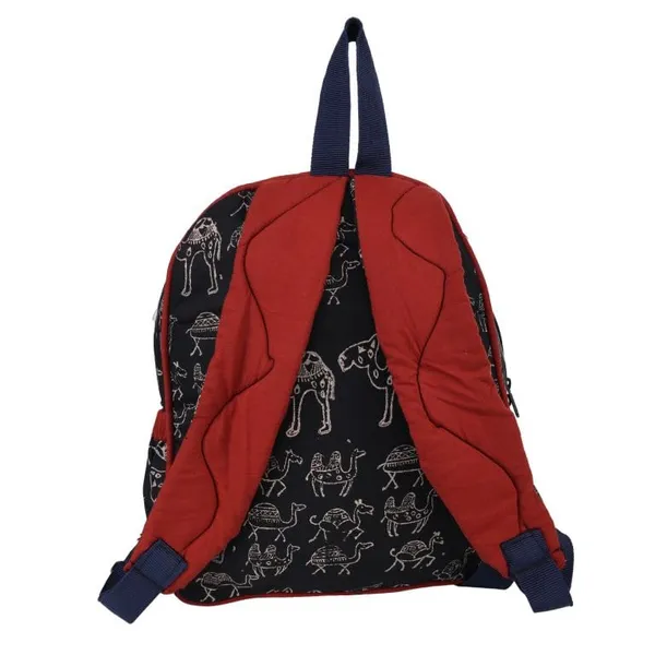 INDHA_Kids_Backpack_Bag_|_Handcrafted_Backpack_Bag_|_Backpack_Bag_For_Kids_|_kids_Picknic_Bag_|_(Camel_Block_Print)