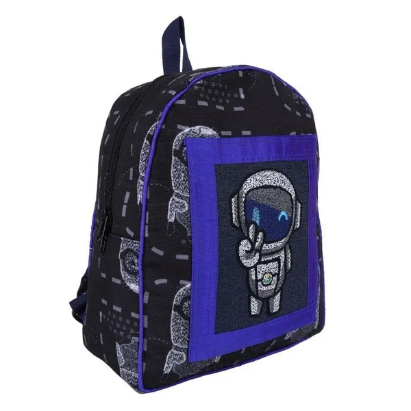 INDHA_Kids_Backpack_Bag_|_Handcrafted_Canvas_Backpack_with_Robot_Embroidery_|_Picnic_&_School_Bag_for_Boys_and_Girls_|_Lightweight_&_Comfortable_for_Toddlers