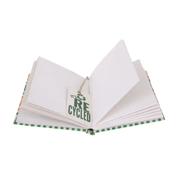 INDHA_Tri-colour_Block_Printed_Diary_|_Handmade_Tri-Colour_Recycled_Paper_Diary_|_50_Plain_Pages_|_5.0_x_7.0_inches_|_Tri-colour_Corporate_Gift_Diary_|_Independence_&_Republic_Day_Gifts