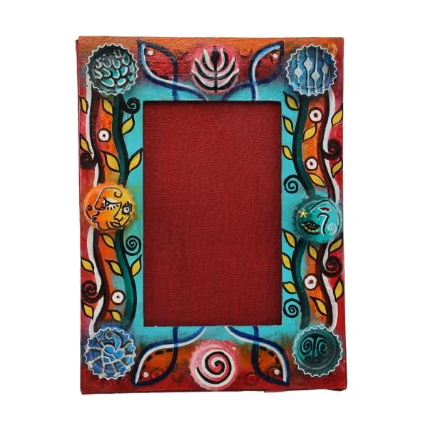INDHA_Hand_Painted_Multicolor_Doodle_Art_Print_Photo_Frame
