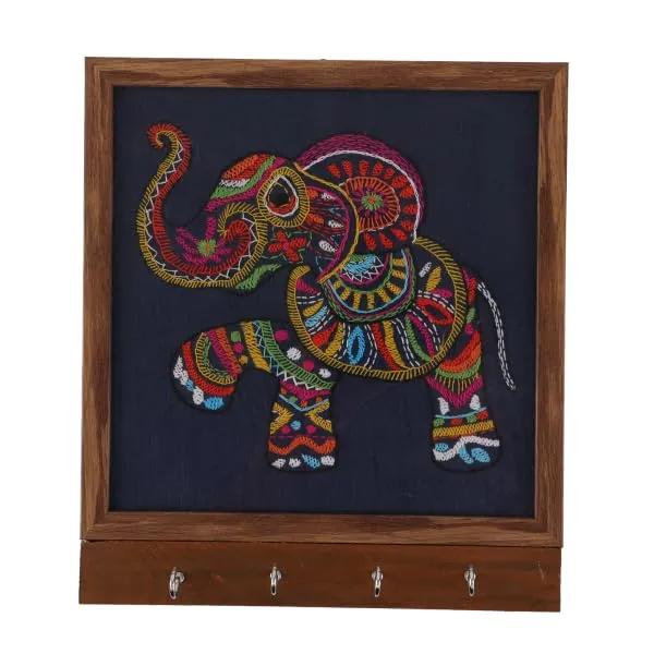 Blue_Key_Holder_Hand_Embroidered_Elephant_Motif