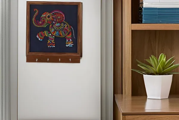 Blue_Key_Holder_Hand_Embroidered_Elephant_Motif