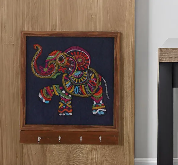 Blue_Key_Holder_Hand_Embroidered_Elephant_Motif
