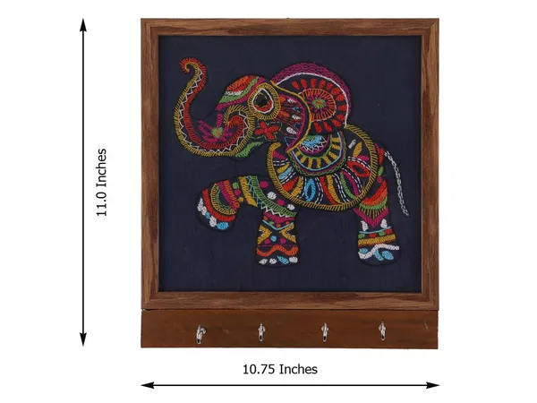 Blue_Key_Holder_Hand_Embroidered_Elephant_Motif