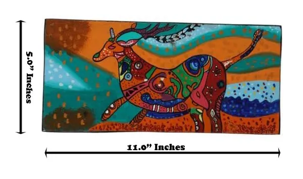 INDHA_Hand-Painted_Wall_Decor_|_Deer_Art_Print_for_Drawing_&_Living_Room_|_Sustainable_Small_Wall_Art_|_Multicolour_Swamp_Deer_Design