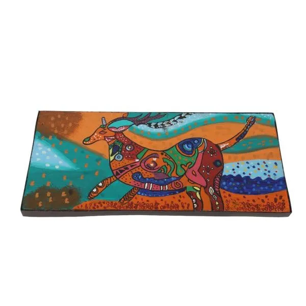 INDHA_Hand-Painted_Wall_Decor_|_Deer_Art_Print_for_Drawing_&_Living_Room_|_Sustainable_Small_Wall_Art_|_Multicolour_Swamp_Deer_Design