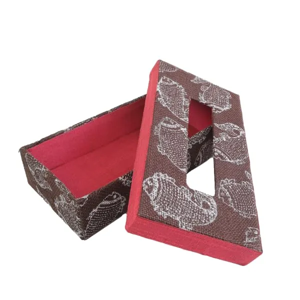 INDHA_Tissue_Box_Jute_Block_Printed_|_Designer_Hand_Block_Printed_Tissue_Box_|_Block_Printed_Design_Tissue_Box_|_Home_Utility_|_Car_Utility_|_Handmade_|_Gifting_|_Brown_Tissue_Box