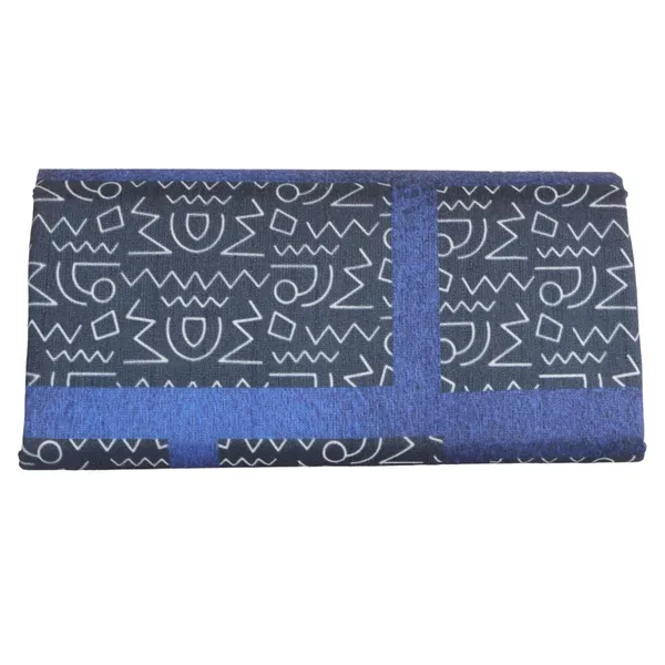 INDHA_Eyewear_Case_|_Handcrafted_Eyewear_Case_|_Steel_Grey_Dupion_Silk_Eyewear_Case_|_White_And_Blue_Abstract_Line_Pattern_Design_Digitally_Printed
