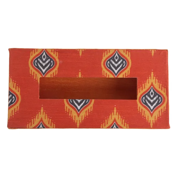 Indha_Tissue_Box_|_Handcrafted_Tissue_Box_Orange_|_Red_and_Orange_Dupion_Silk_Tissue_Box_|_Blue_and_Yellow_Flame_Design_Motif_Digitally_Printed