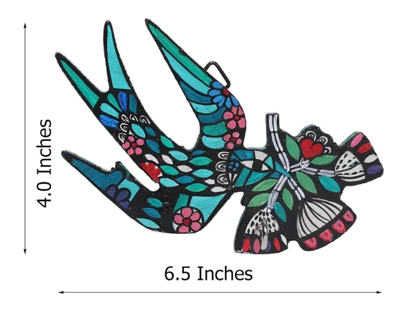 INDHA_Hand-Painted_Flying_Bird_Design_Key_Holder_for_Wall_|_Eco-Friendly_Wooden_Key_Stand_Organizer_|_Handmade_Multicolor_Key_Hanger_for_Home_&_Office_Gifting