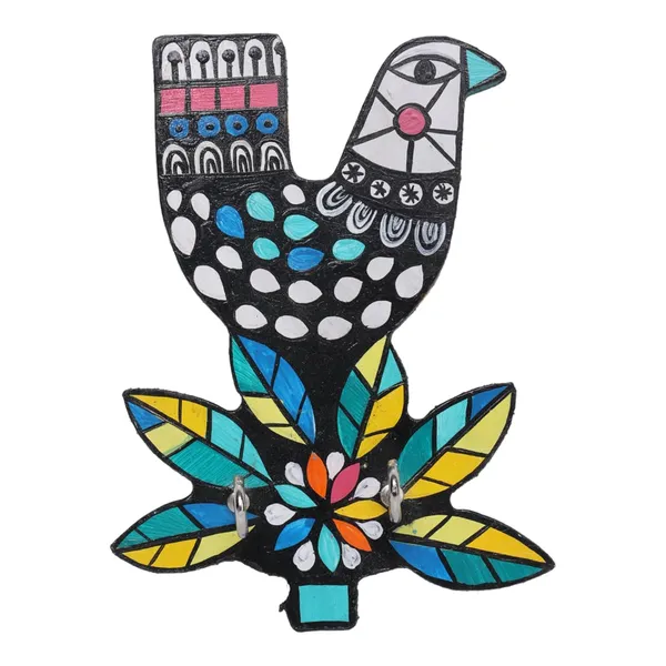 INDHA_Hand-Painted_Bird_Key_Hanger_-_Sustainable_Home_Organizer_with_Unique_Bird_Design