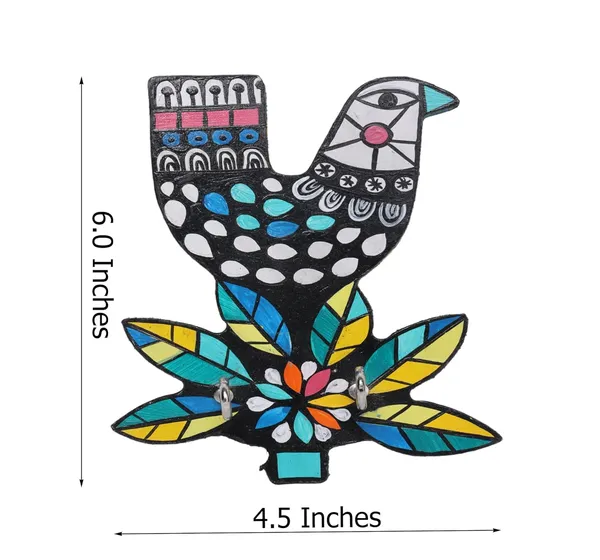 INDHA_Hand-Painted_Bird_Key_Hanger_-_Sustainable_Home_Organizer_with_Unique_Bird_Design