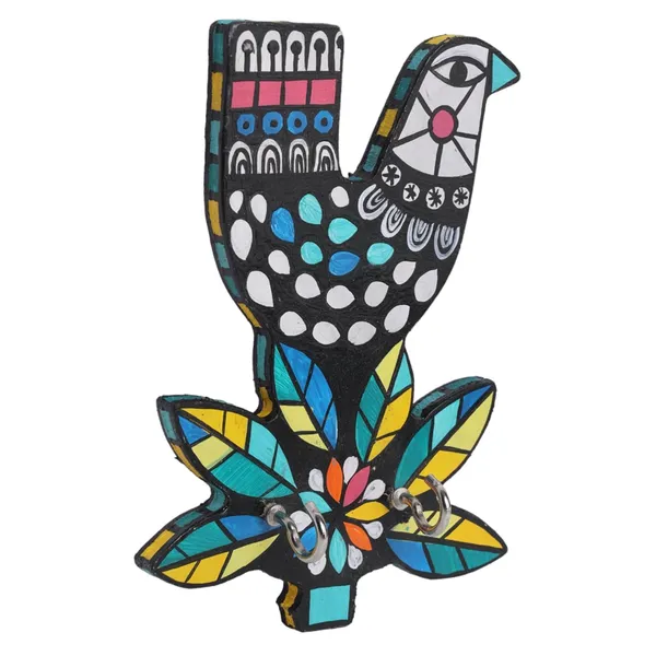 INDHA_Hand-Painted_Bird_Key_Hanger_-_Sustainable_Home_Organizer_with_Unique_Bird_Design