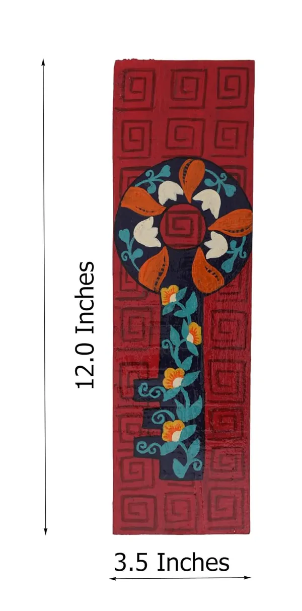 INDHA_Hand-Painted_Wall_Art:_Unlock_Creativity_with_Eco-Chic_Decor,Handcrafted_Home_Decor_for_Living_Room_and_Beyond_(Key_&_Lock,_Small)