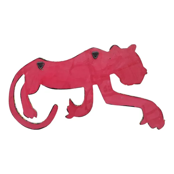 Yellow_Hand-Painted_Leopard_Shaped_Wall_Painting