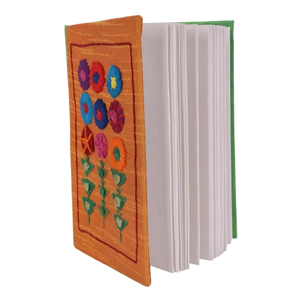 INDHA_Handcrafted_Recycle_Paper_diary_|_Eco_Friendly_Diary_|_Gifting_|_Corporate_Gifting|_Handmade_Diary_|_Ethnic_Art_hand_Embroidered_Diary_(Orange-DFEOC824)