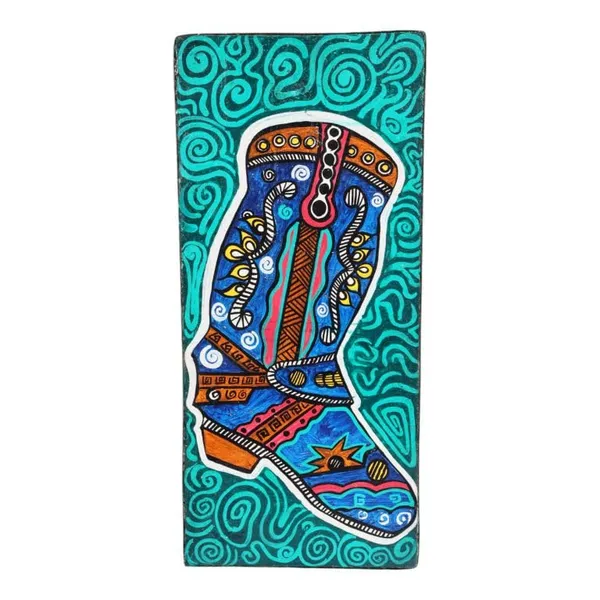 Indha_Hand-Painted_Wall_Art_|_Eco-Chic_Decor_|_Repurposed_Wood_Wall_Painting_|_Crafty_Boot_Wall_Art_|_Handcrafted_Home_Decor_|_Hand_painted_Wooden_Wall_Art_|_Decorative_wall_painting_|_Ecofriendly_wall_art|Festive_Gifting|_(Multicolour-WHPSKPB)