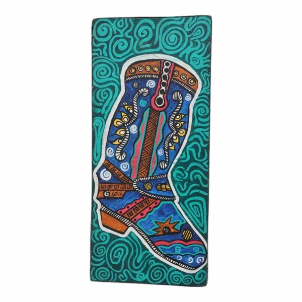Indha_Hand-Painted_Wall_Art_|_Eco-Chic_Decor_|_Repurposed_Wood_Wall_Painting_|_Crafty_Boot_Wall_Art_|_Handcrafted_Home_Decor_|_Hand_painted_Wooden_Wall_Art_|_Decorative_wall_painting_|_Ecofriendly_wall_art|Festive_Gifting|_(Multicolour-WHPSKPB)