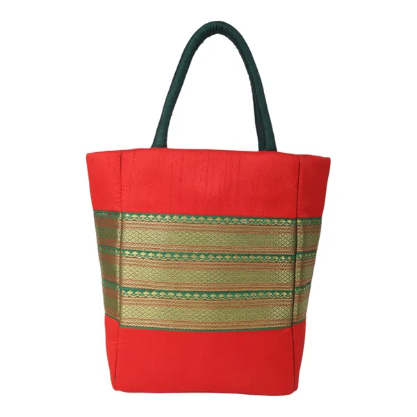 Indha_Red_Dupion_Silk_Gift_Bag_with_Lace_Patch_–_Elegant_Reusable_Bag_for_Gifting,_Festive_Packaging_&_Daily_Use